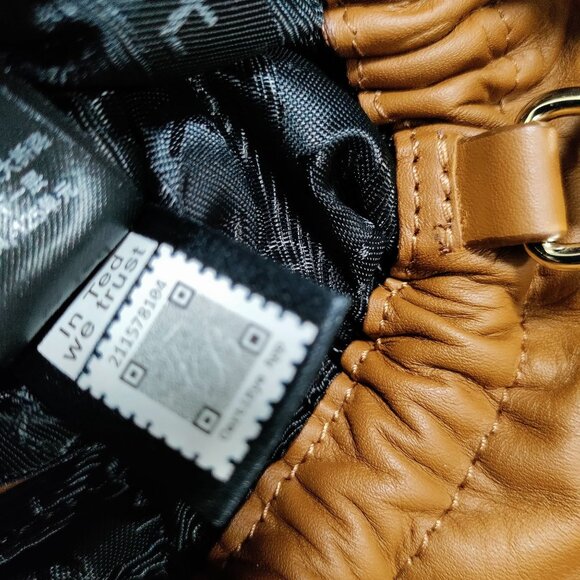 Ted Baker MYLOO Boho Brown Leather Drawstring Crossbody Bucket Bag - Picture 9 of 16